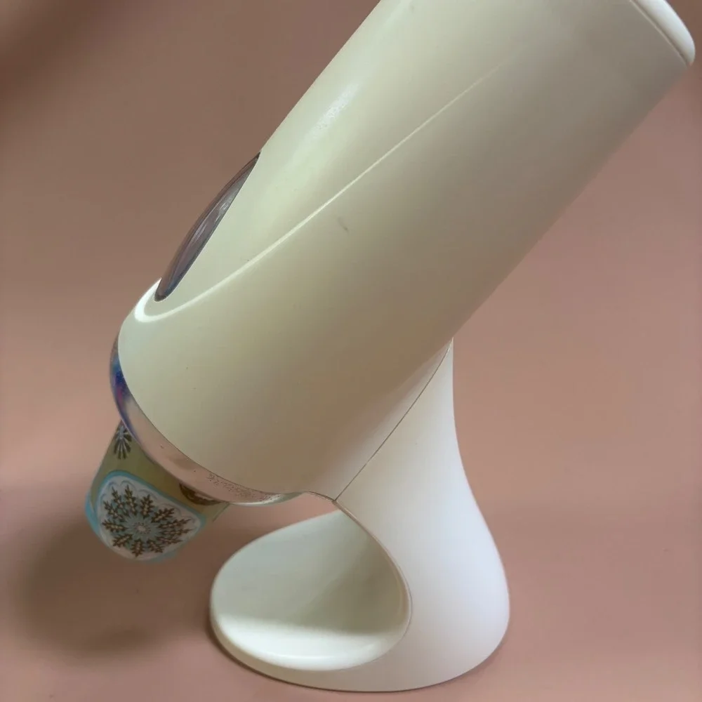 Dixie Cup Dispenser Stand Cream Silver MCM Mod Vintage w/Dixie Everyday 3oz cups